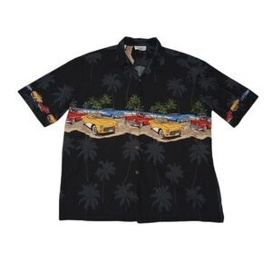 Pacific Legend Men's 2XL Hawaiian Shirt Cars Button Up Short Sleeve